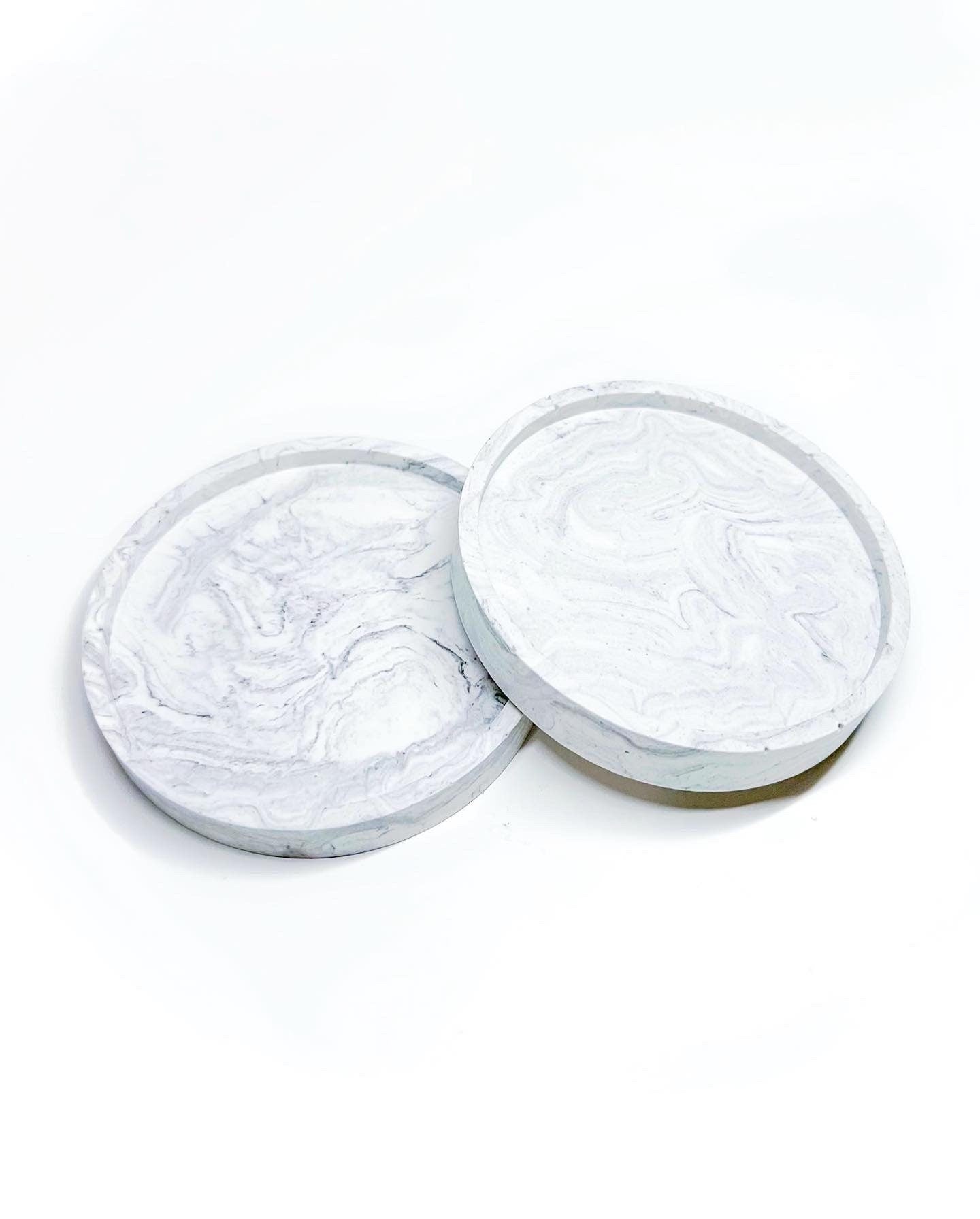 Marble Coaster | Trinket tray | Round coaster | Round Tray | Coaster | Jewelry Dish | Decorative tray | Home Decor | Modern | Marble Tray